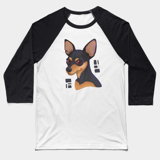 PINSCHER DOG Baseball T-Shirt by Skeware